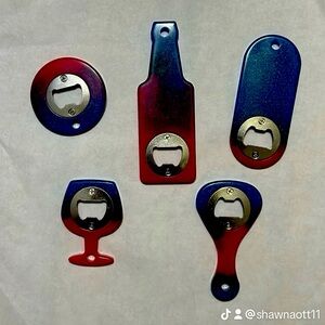 Resin bottle openers